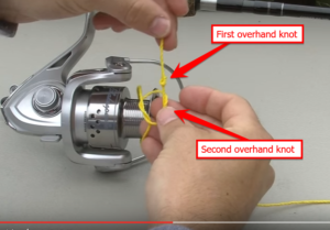 How to spool a spinning reel step 2